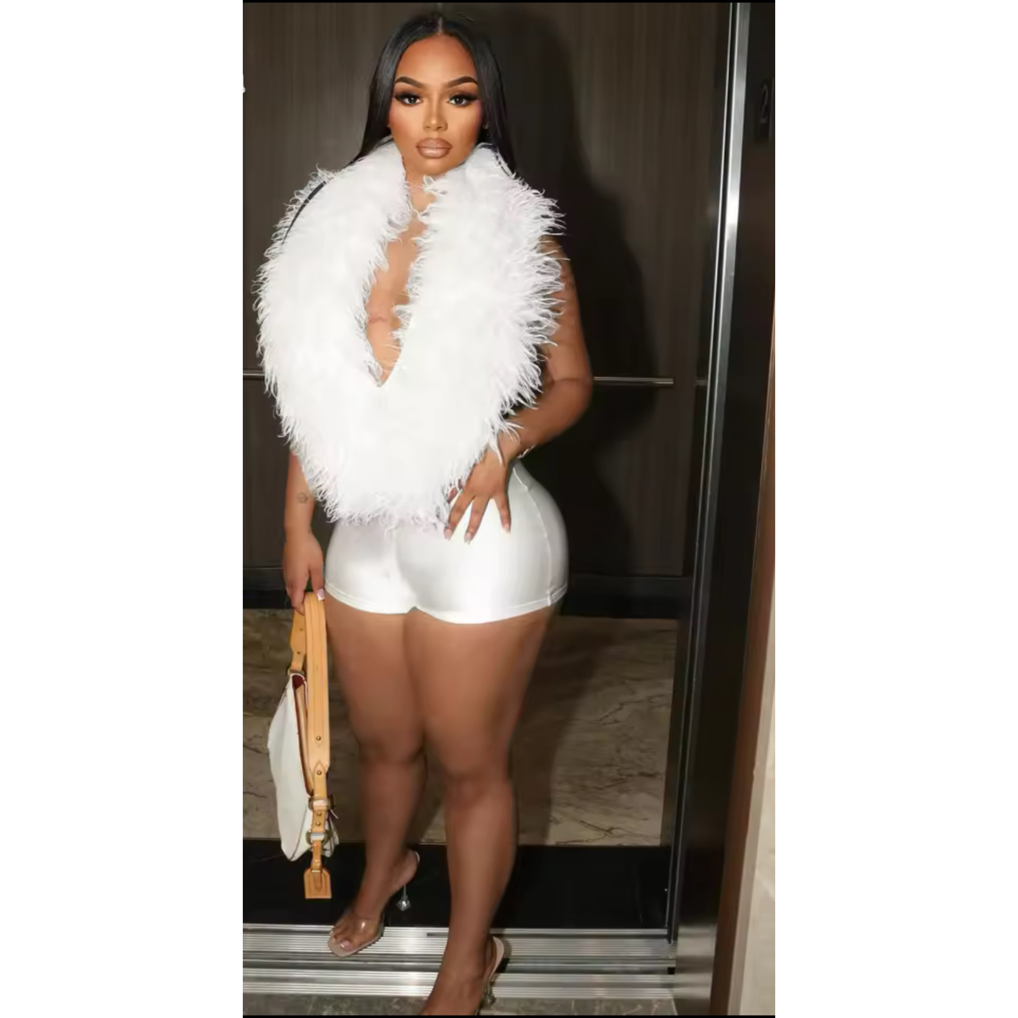 Feather Halter Rompers