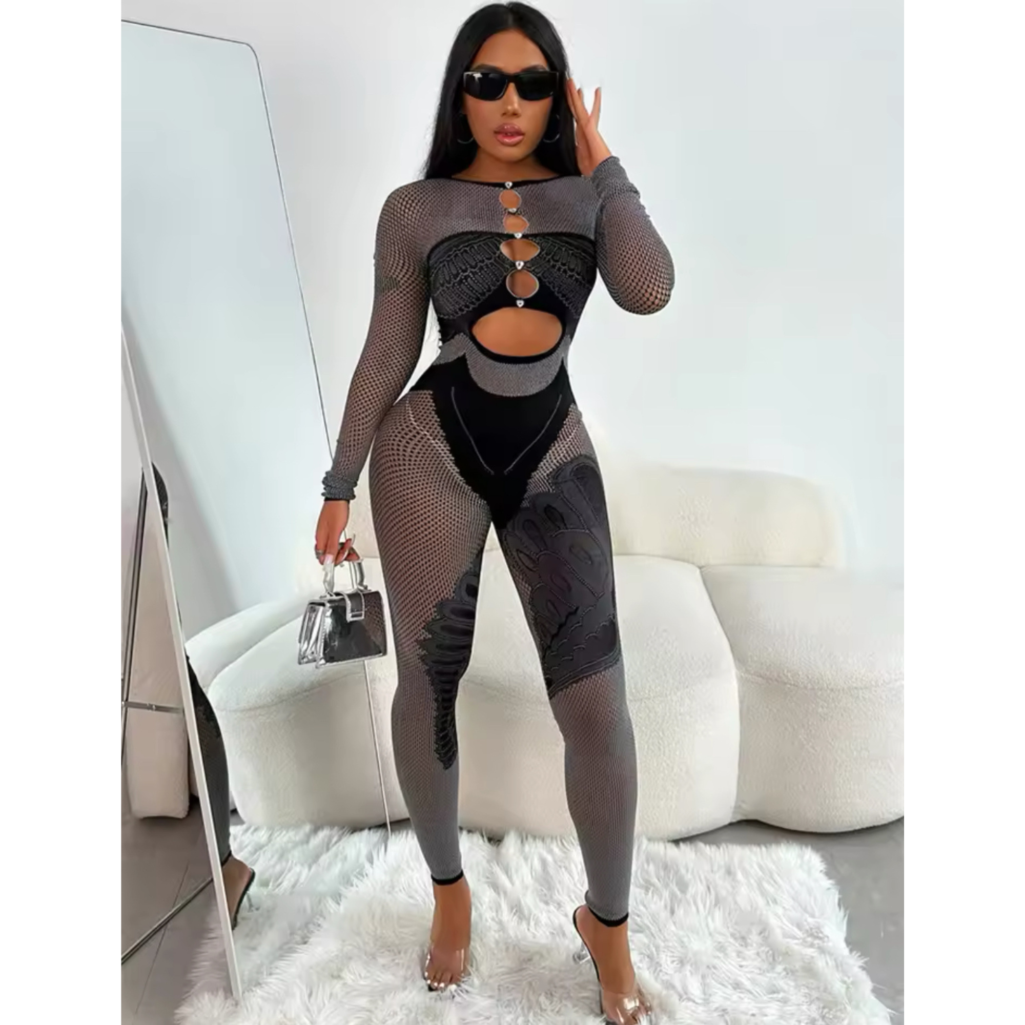 Block Studded Jumpsuit