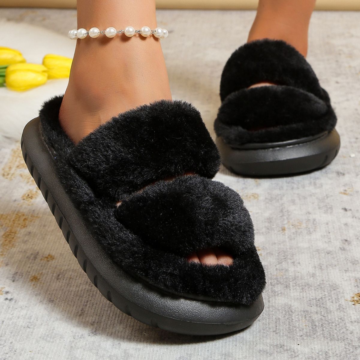 Thick Bottom Cotton Slippers