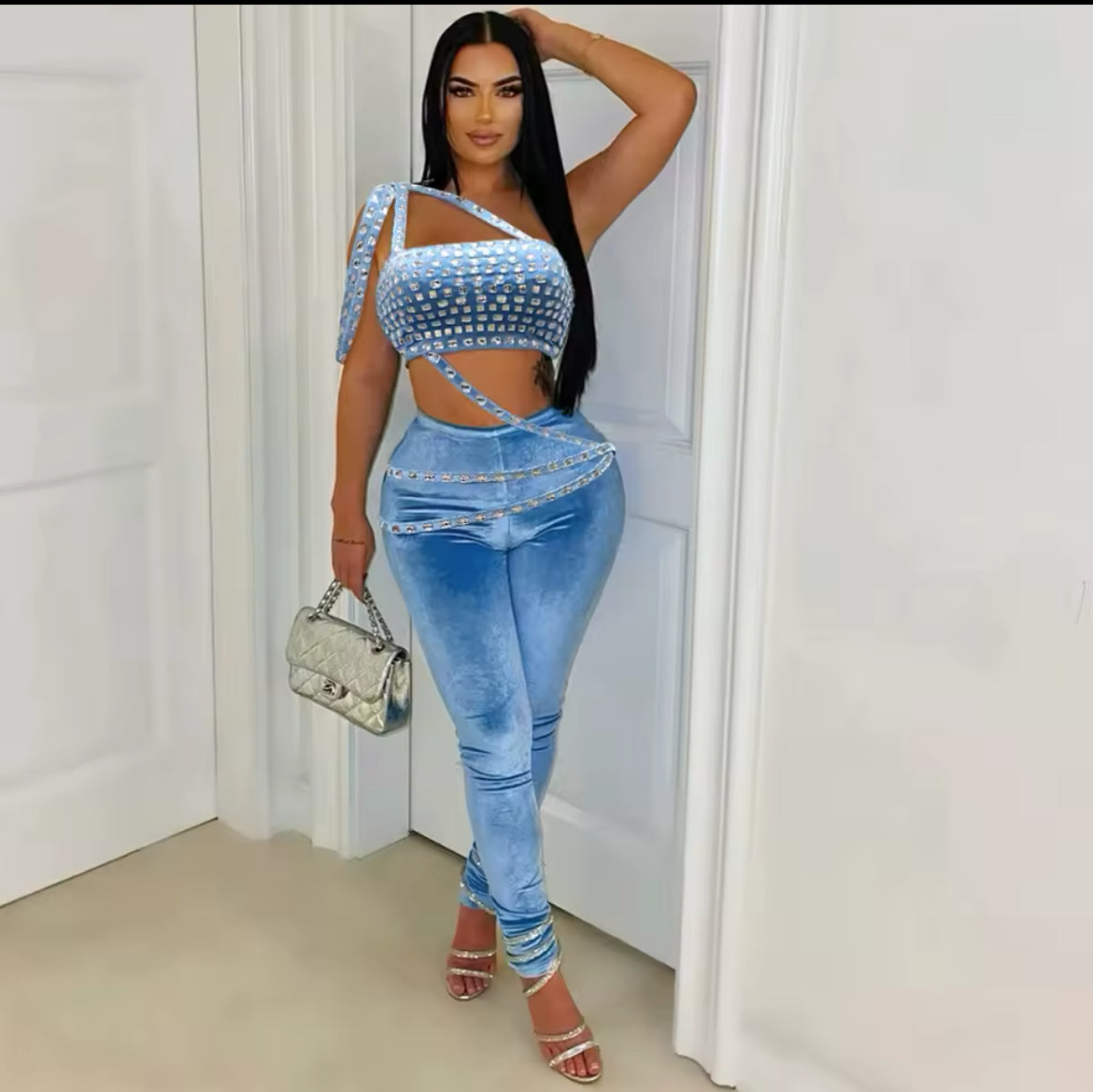 Velvet Strapless Two-Piece Set