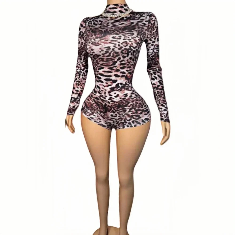 Leopard Mesh Two-Piece