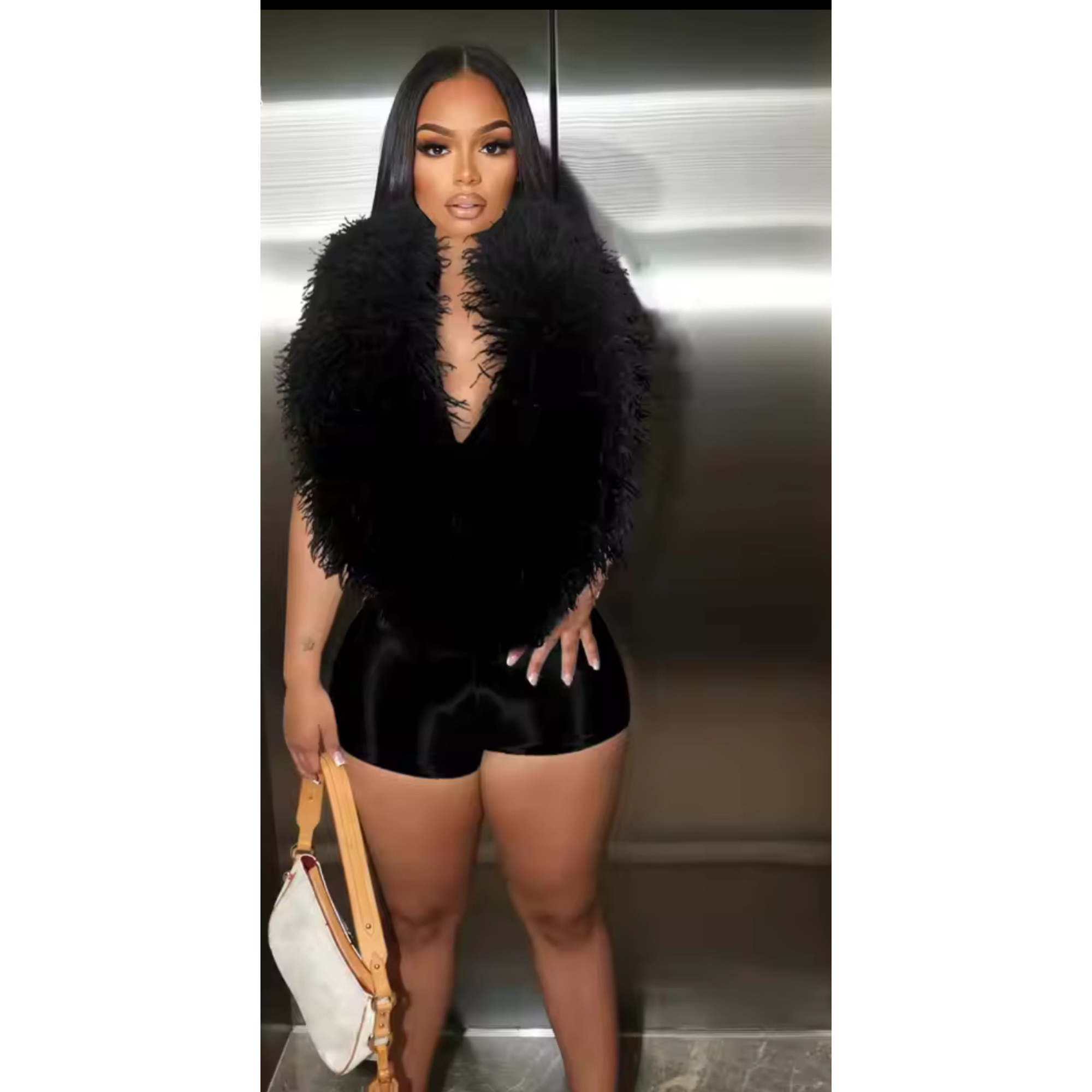 Feather Halter Rompers